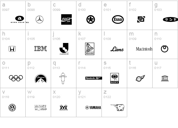 Saru-TradeMarks lowercase a-z preview