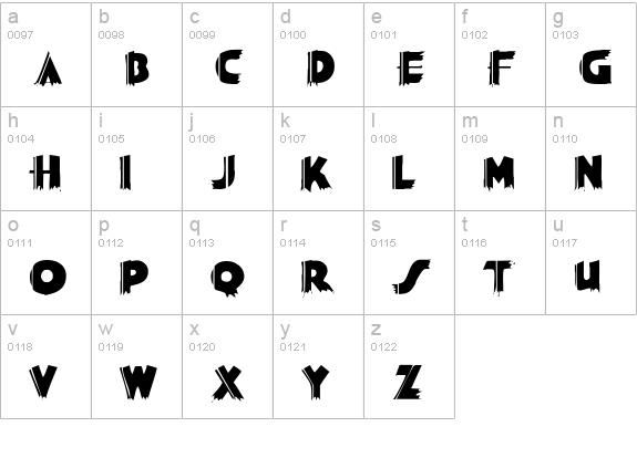SashDisplayCaps lowercase a-z preview