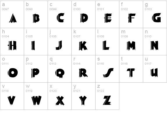 SashDisplayCaps Bold lowercase a-z preview