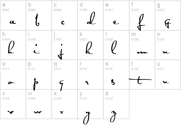 Satisfaction lowercase a-z preview