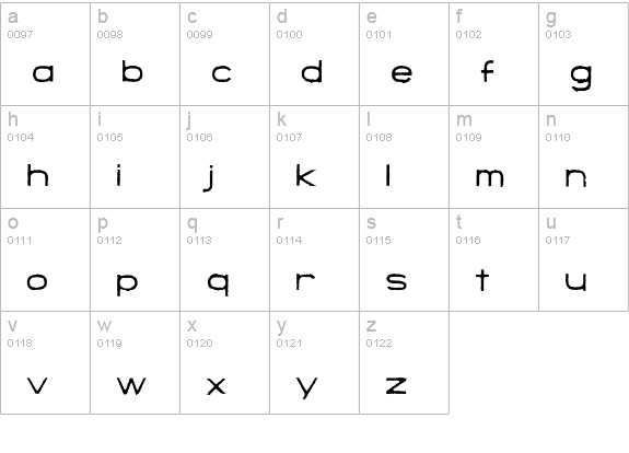 SAVE THE MINI TRIAL lowercase a-z preview
