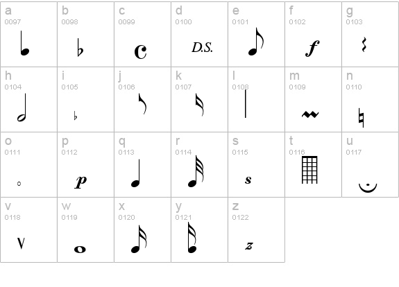 Sax n' Violins Light SSi Light lowercase a-z preview