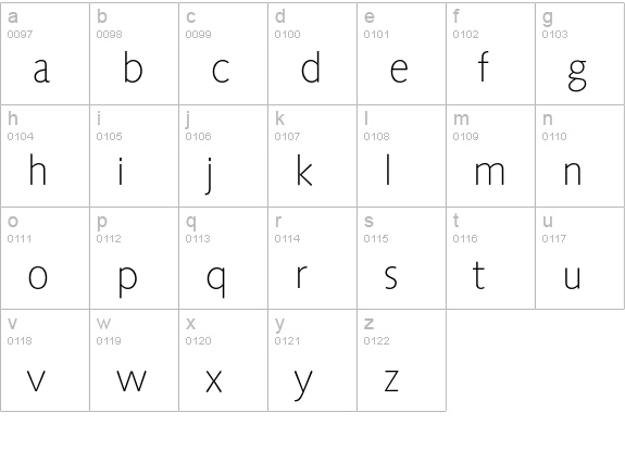 Saxony-Xlight lowercase a-z preview