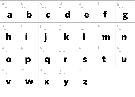 SaxonyAntique-Xbold-Regular lowercase a-z preview
