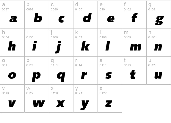 SaxonySerial-Heavy-Italic lowercase a-z preview