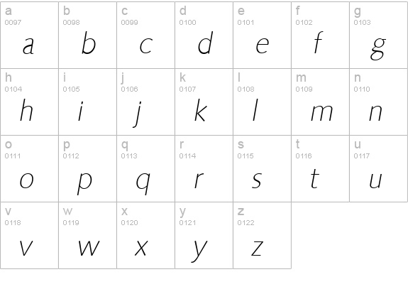 SaxonySerial-Xlight-Italic lowercase a-z preview