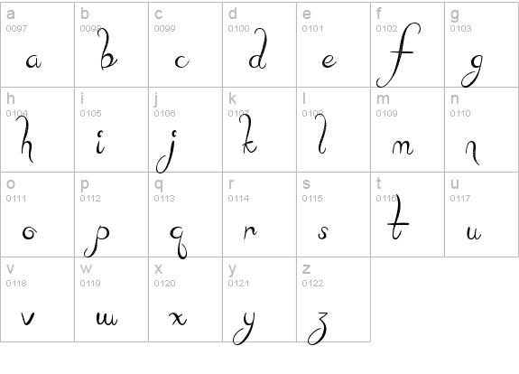 Say a Prayer lowercase a-z preview