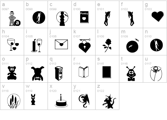 sbding2 lowercase a-z preview