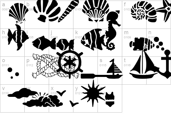 SC By The Sea lowercase a-z preview