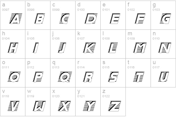 ScanningFont lowercase a-z preview