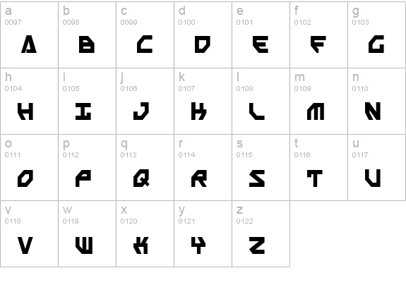Scarab Script Bold lowercase a-z preview