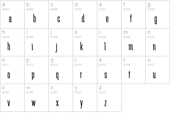 SchindlerBook lowercase a-z preview