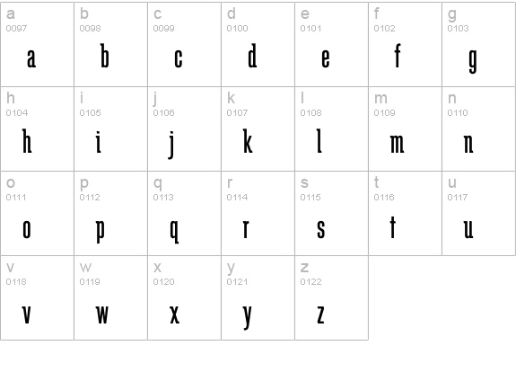 SchindlerMedium lowercase a-z preview