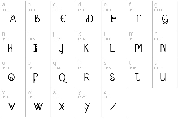 Schizcase lowercase a-z preview