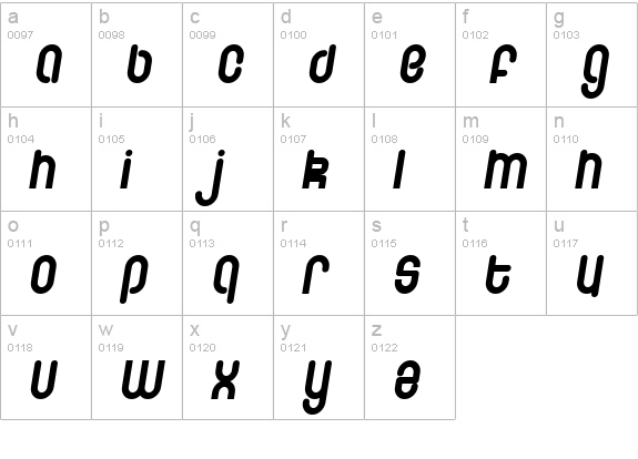 Schmotto Plotto lowercase a-z preview