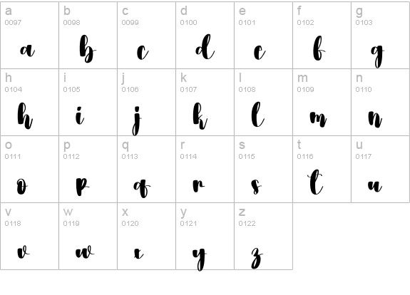 School lowercase a-z preview