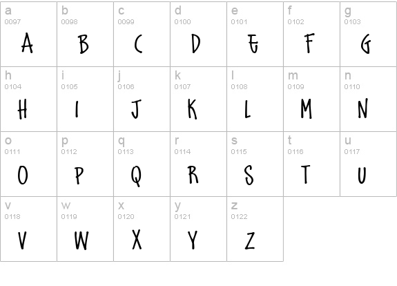 Schoolbully lowercase a-z preview