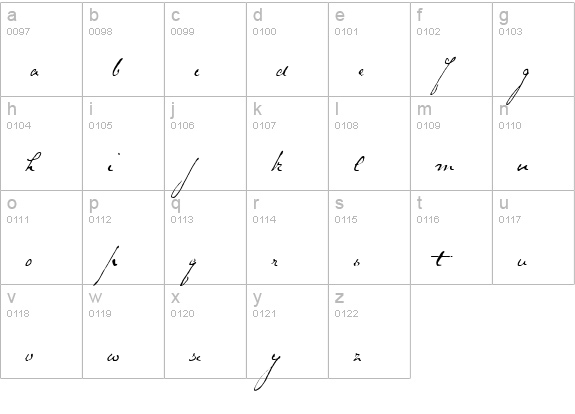 Schoon lowercase a-z preview