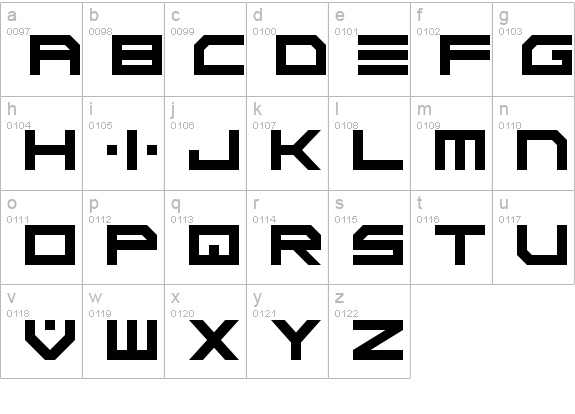 Scifi Adventure
 lowercase a-z preview