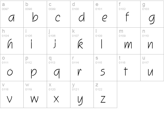 Scogin Regular lowercase a-z preview