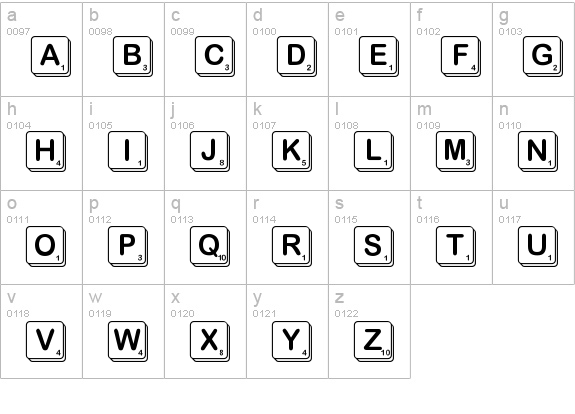 Scramble lowercase a-z preview