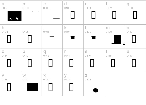 Scrapart lowercase a-z preview