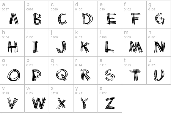 Scratch my back lowercase a-z preview