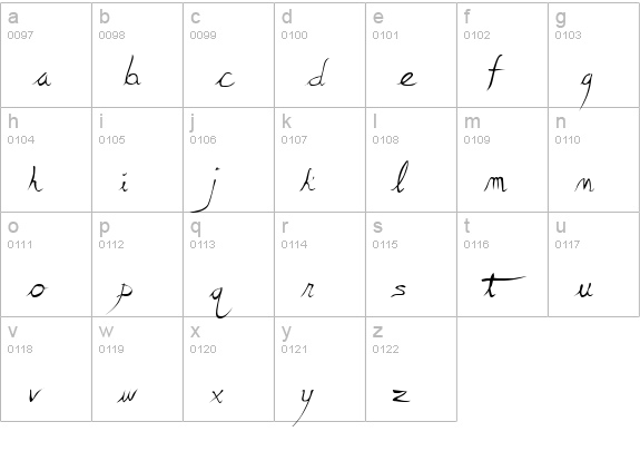 Scratchy Mess lowercase a-z preview