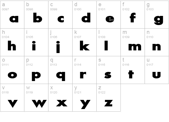Scream lowercase a-z preview
