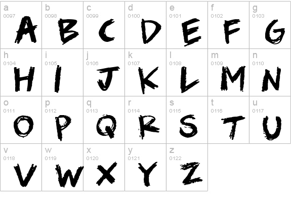 Scribble Scrawls
 lowercase a-z preview