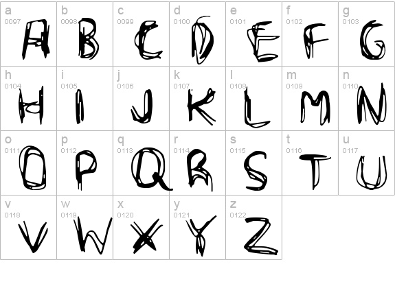 Scribble Wire
 lowercase a-z preview