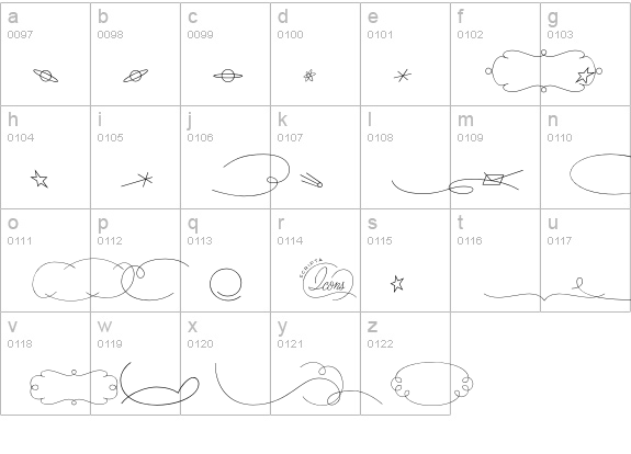 ScriptaIcons lowercase a-z preview