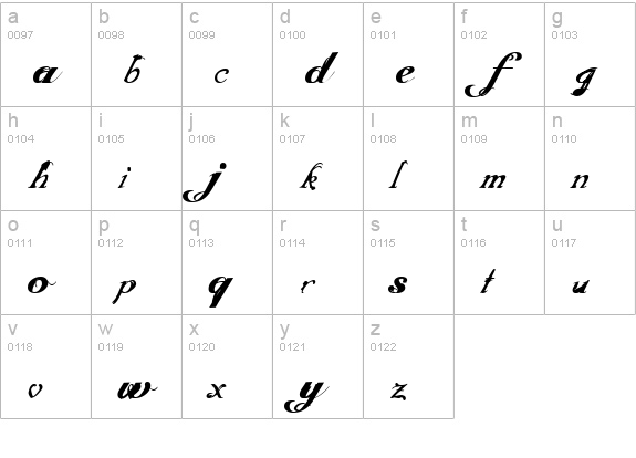 ScripteriaToid lowercase a-z preview