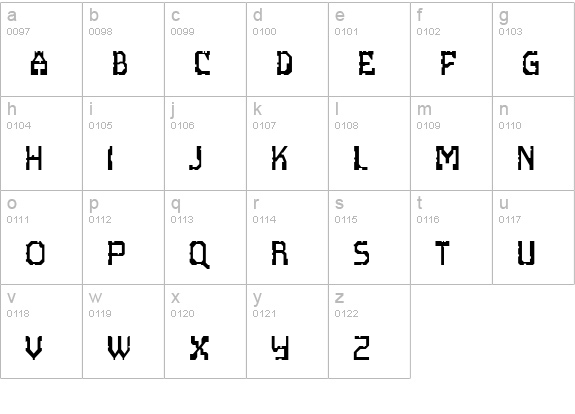 Scritzy X lowercase a-z preview