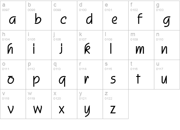 Scroll Heavy Normal lowercase a-z preview