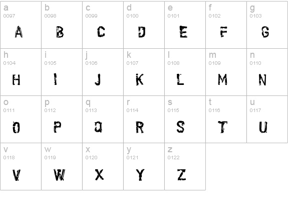 Scroonge-Normal lowercase a-z preview