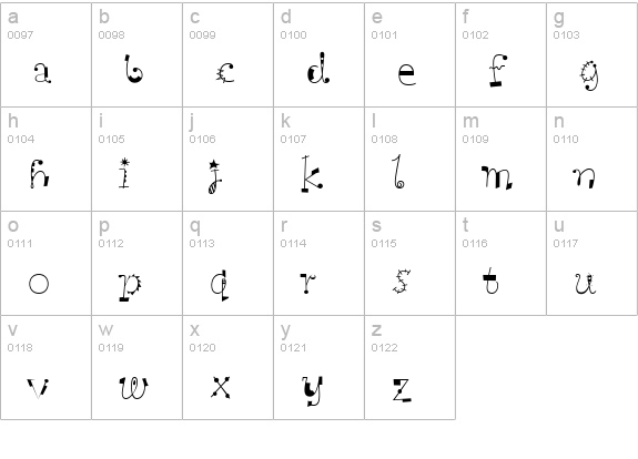 Scruff Plain lowercase a-z preview