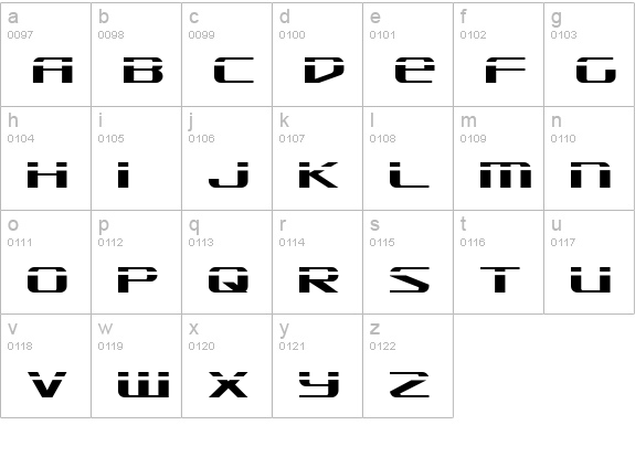 SDF Laser lowercase a-z preview