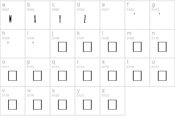Searchlight lowercase a-z preview