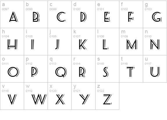 Seaside Resort NF lowercase a-z preview