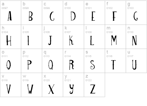 Seaworthy lowercase a-z preview