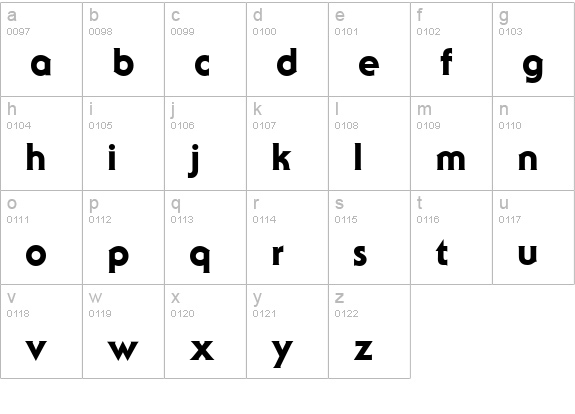 Sebastian-Heavy-Regular lowercase a-z preview