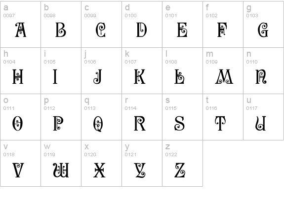 SecesjaPL lowercase a-z preview
