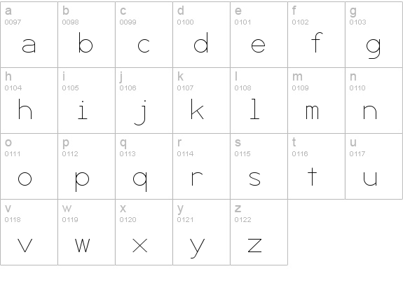 Secret Code lowercase a-z preview