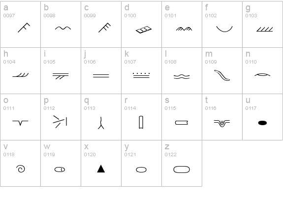 SedimentaryFont lowercase a-z preview