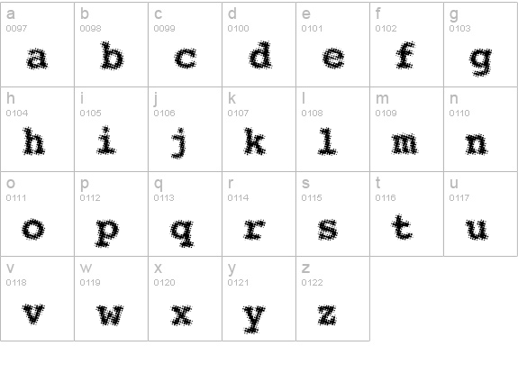 SeeYourPoint lowercase a-z preview