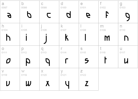 Seized Future A lowercase a-z preview