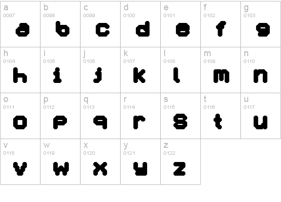 Selector ExtraBold lowercase a-z preview