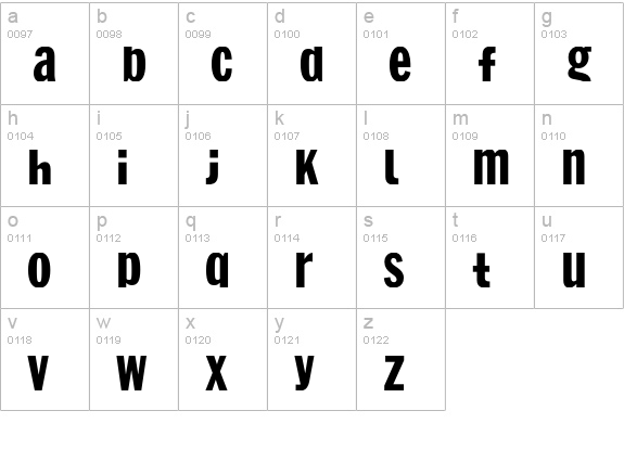 SelfCensorShit-Regular lowercase a-z preview