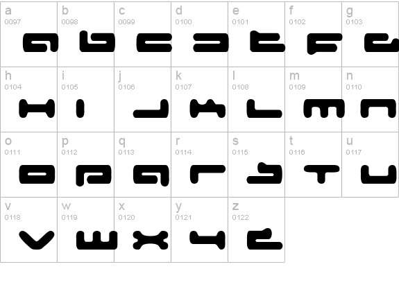 Senior Service lowercase a-z preview